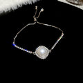 Pearl Rhinestone Slider Bracelets Heart Round Cushion Styles view 8