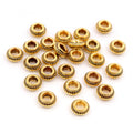 Gear-Edge Ring Spacer Beads in Silver Gold and Bronze view 3