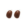 Chunky Resin Curved Stud Earrings In Three Colors Statement Jewelry view 5