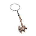 Dragon Head Axe Metal Keychain, Three Color Finishes view 5