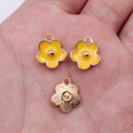 Enamel Metal Flower Charms in Five Bright Color Options view 7