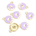 Enamel-Look Gold Silver Donut Alloy Charms in 12 Styles view 2