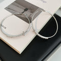 Oversized Silver Cross Crystal Look Round Hoop Earrings view 4
