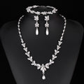Black Silver Tone Horse Crystal Two Designs Metal Necklace and Earring Set view 7