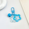 Acrylic Hollow Star Keychain With Bell And Colored Swivel Clasp Charm view 11