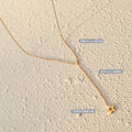 Y-Drop Triangle Star Pendant Necklace Gold and Rose Gold view 2