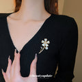 Blue Shell Like Butterfly Brooch And Gold Bear Letter M Brooch view 2