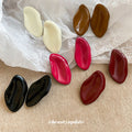 Glossy Irregular Oval Statement Stud Earrings in Four Colors view 3