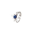 Silver Evil Eye Open Rings Blue Glass Bead 11 Design Styles view 5
