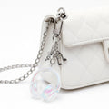 Clear White Headphone and Music Note Clip Keychain Eight-Color Collection view 1