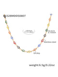 Gold Evil Eye Enamel Necklaces Agate Drop Fringe Styles view 11