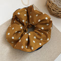 Polka Dot Denim Double Layer Oversized Hair Scrunchies view 6