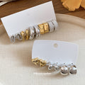Gold and Silver Heart C-Shape Stud Earring Multi Sets view 3