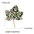Openwork Maple Leaf Brooch in Six Crystal Colorways view 9