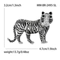Striped Tiger Brooch A Striped Walking Tiger Crystal Accent Pin view 6
