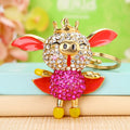 Crowned Flying Pig Keychains in Blue Purple Fuchsia and Red view 8