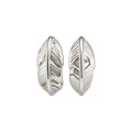 Silver Tone Crystal Leaf Ear Cuff Earrings Decorative Jewelry Pair view 5