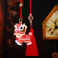 Jeweled Lion Dance Car Hangers in Eight Colors plus One Plain Red Tassel view 12