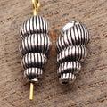 Spiral Shell Bead In Antique Silver For Jewelry Making view 2