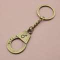 Minimalist Handcuffs Alloy Keychain Charm for Bags and Keys