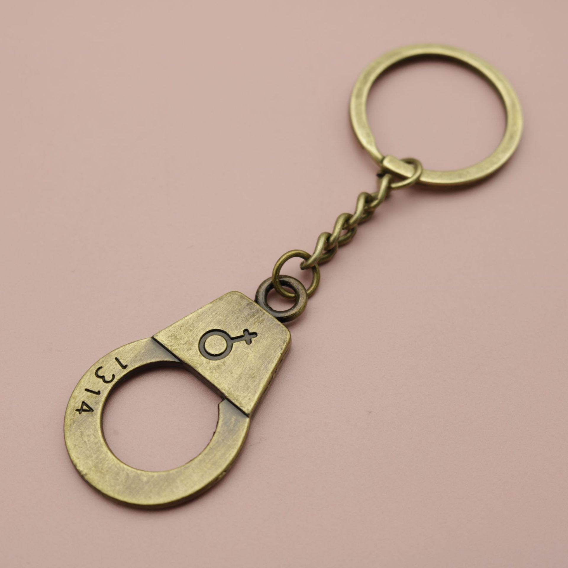 Minimalist Handcuffs Alloy Keychain Charm for Bags and Keys