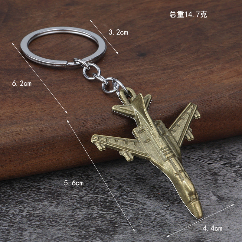 Mini Airplane Engine Zinc Alloy Keychain Gift Pendant