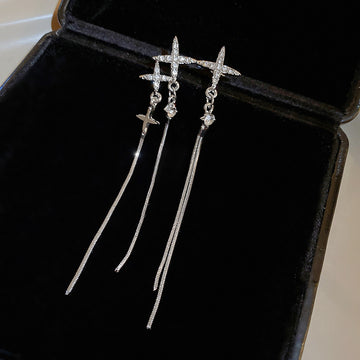 Assorted Crystal and Chain Tassel Statement Earrings in 39 Designs