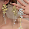 Silver Floral Tassels