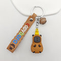 Capybara Silicone Figure Bell Strap Keychain Five Styles view 4