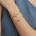 Crystal Six Petal Flower Necklace and Bracelet Collection view 4