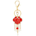 Mixed Jeweled Fortune Lock and Multicolor Fortune Character Keychains view 5
