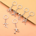Metal Sports Figure Keychains in Six Motifs and Two Tones view 2