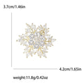 Marquise Crystal Floral Burst Brooch in 2 Color Styles view 5