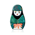 Acrylic Matryoshka Doll Brooch Red or Green Dragonfly Accent view 1