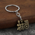 Steam Locomotive Metal Keychain in Five Color Finishes view 4