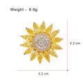 Gold Tone Silver Tone Flower Sculpted Seven Designs Metal Brooch Pin view 11