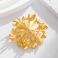 Gold Tone Flower Pearl Look Two Designs Metal Brooch Pin view 3