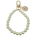 Pearl Bead Wristlet Keychain With Butterfly And Rose Charms view 8