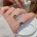 Starfish Seashell Open Rings Gold and Silver Tones view 4
