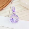 3D Acrylic Headphone Charm With Colorful Swivel Clasp view 7
