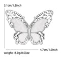 Openwork Shell Butterfly Brooch Gold Silver Two Layer Wings view 5