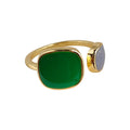 Gold Tone Color Geometric Adjustable Open Rings In Five Styles view 5