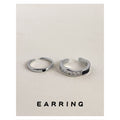 Silver Open Adjustable Ring Crystal Pave Black Enamel view 2
