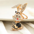 Rhinestone Rabbit Keychain Bow Crystal Gem Metal Charm view 4