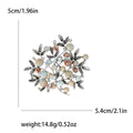 Round Berry Branch Brooch in Eight Bead Color Palettes view 12