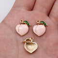 Gold Tone Enamel Fruit Charms in Eight Colorful Designs view 12