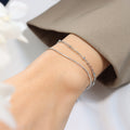 Double Layer Snake and Bead Chain Bracelet Gold Steel view 6