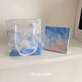 Blue Cloud Print Jewelry Bag And Square Jewelry Box view 2