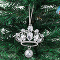 Rhinestone Crown Hanging Ornament Metal Christmas Tree Charm view 2