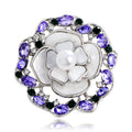 Camellia Pearl Look Shell Two Designs Metal Brooch Pin view 6